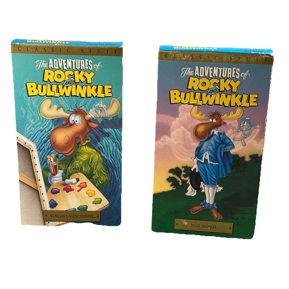The Adventures of Rocky & Bullwinkle Vol 3 & 4 VHS Tapes Classic Cartoons Rare